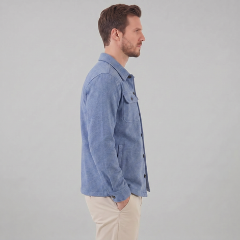 Herren Fleece Overshirt Jacke