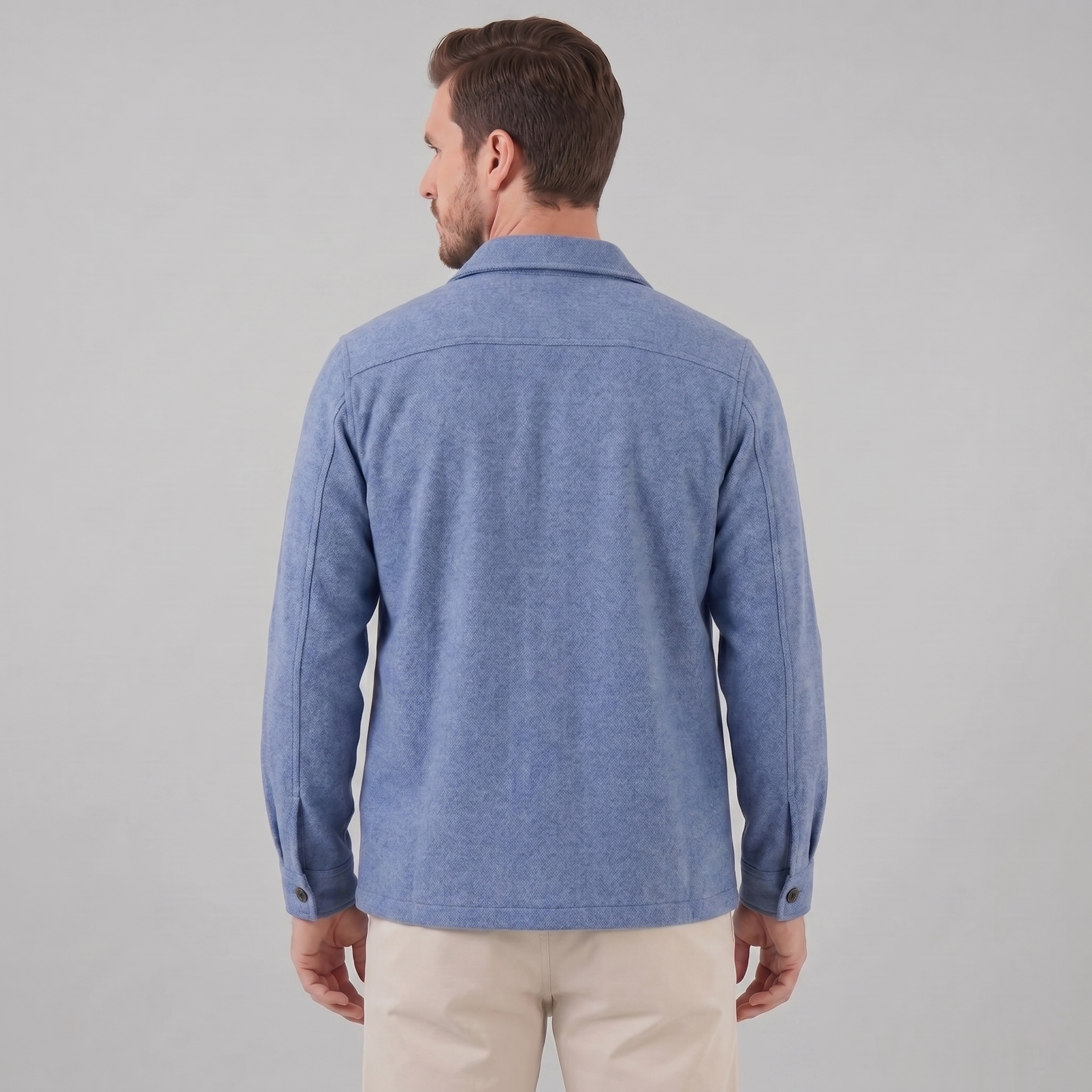 Herren Fleece Overshirt Jacke