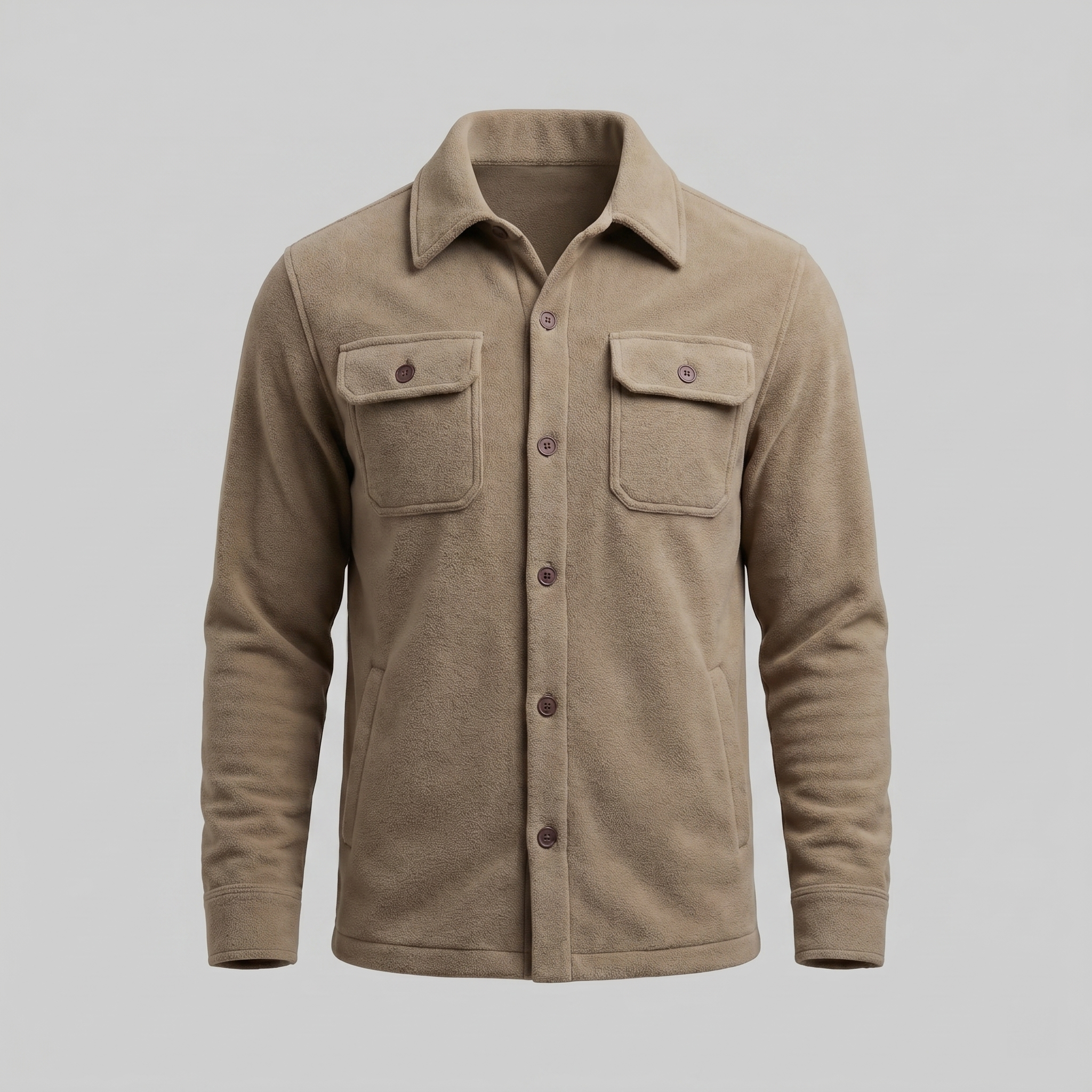 Herren Fleece Overshirt Jacke