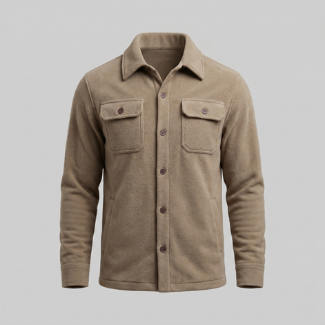 Herren Fleece Overshirt Jacke