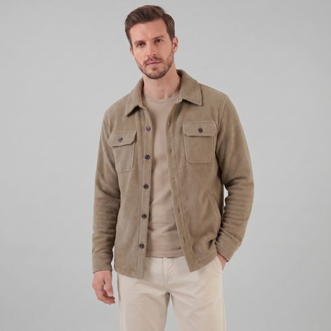 Herren Fleece Overshirt Jacke