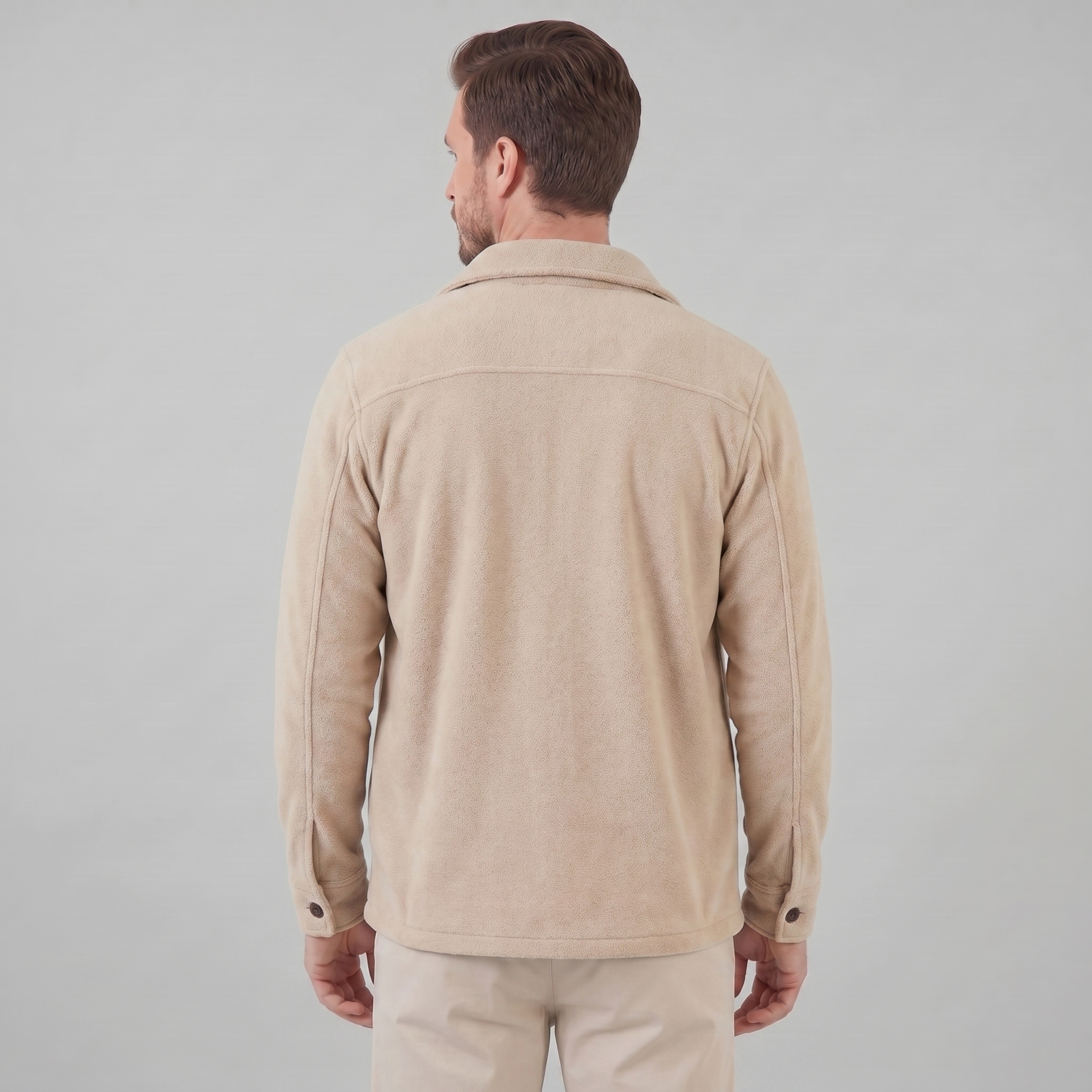 Herren Fleece Overshirt Jacke