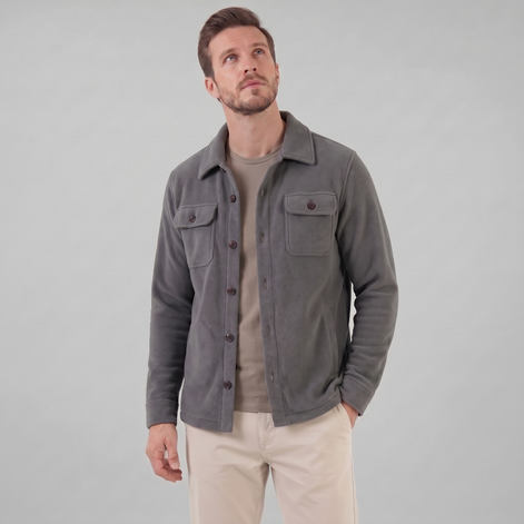 Herren Fleece Overshirt Jacke