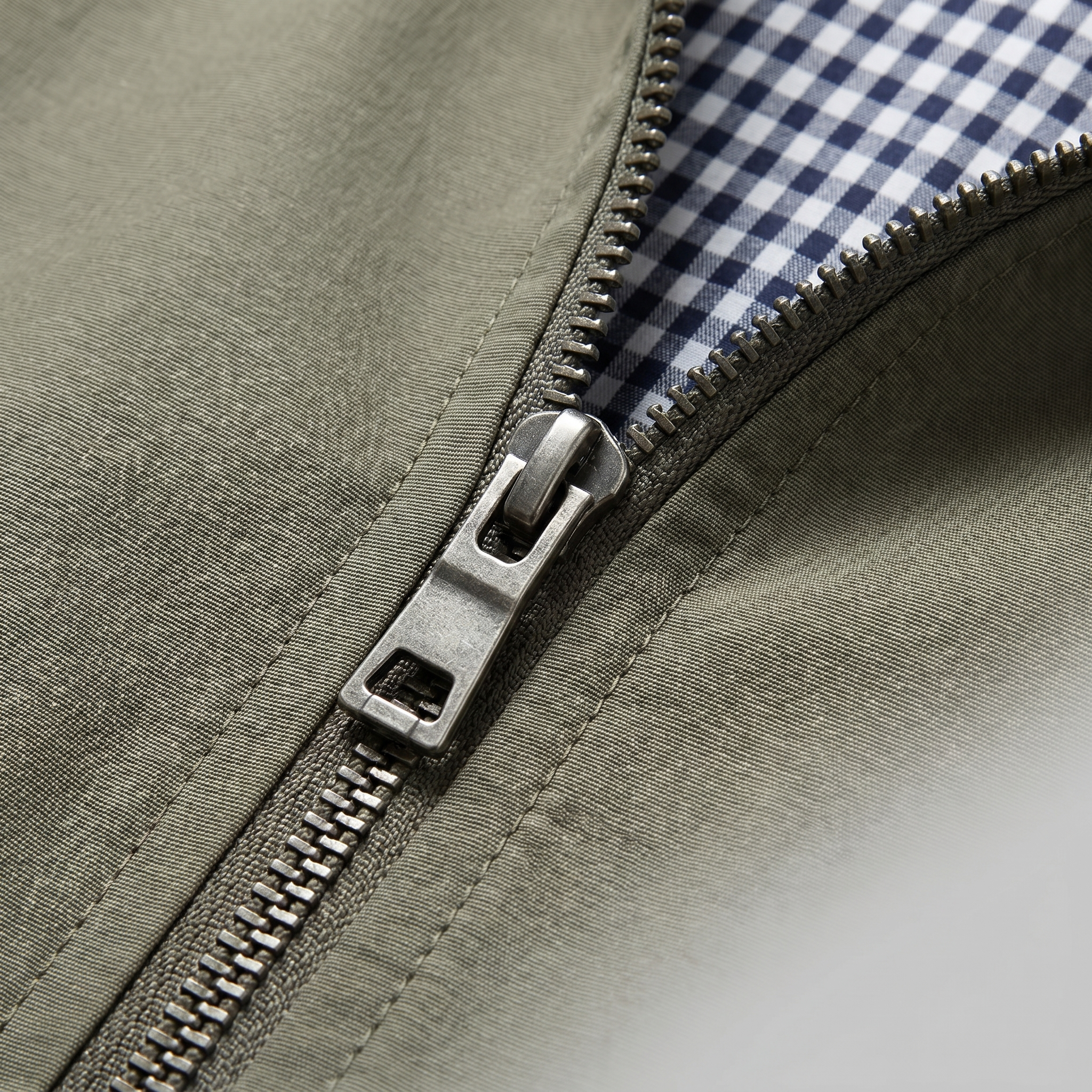 Herren Harrington Jacke Mit Kariertem Innenfutter