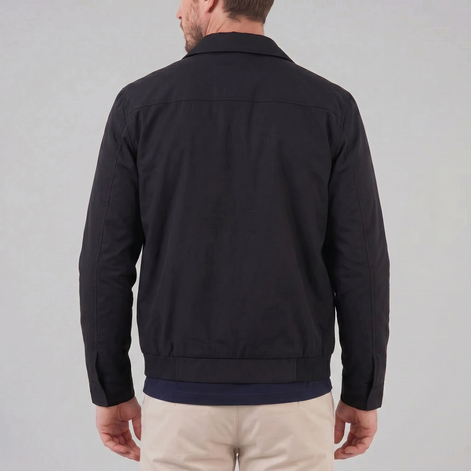 Herren Harrington Jacke Mit Kariertem Innenfutter