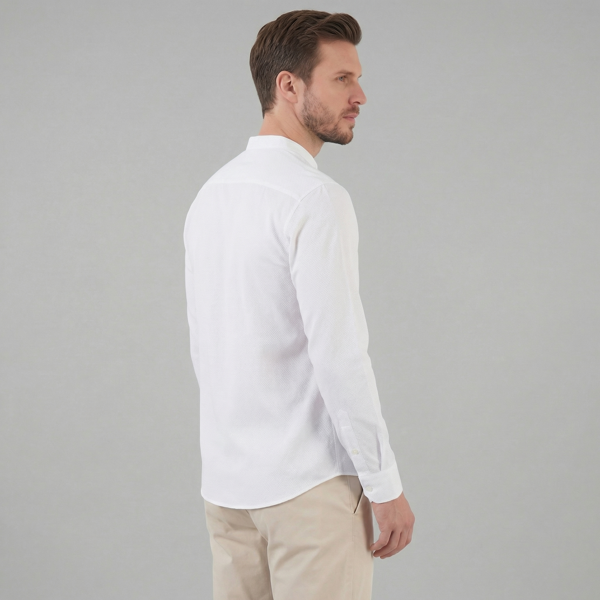 Herren Henley Hemd Mit Kragen