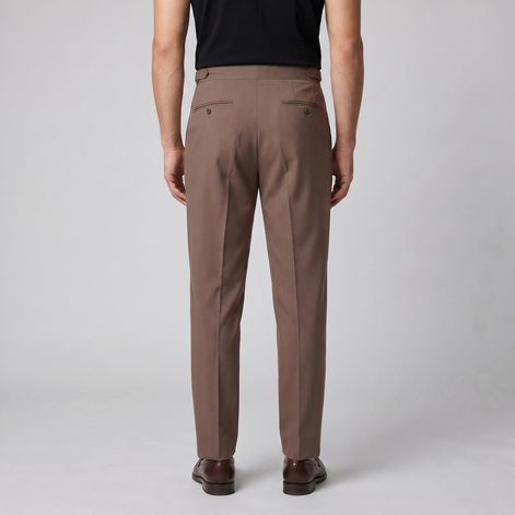 Herren Formale Hose Mit Hohem Bund Und Maßgeschneiderte Passform