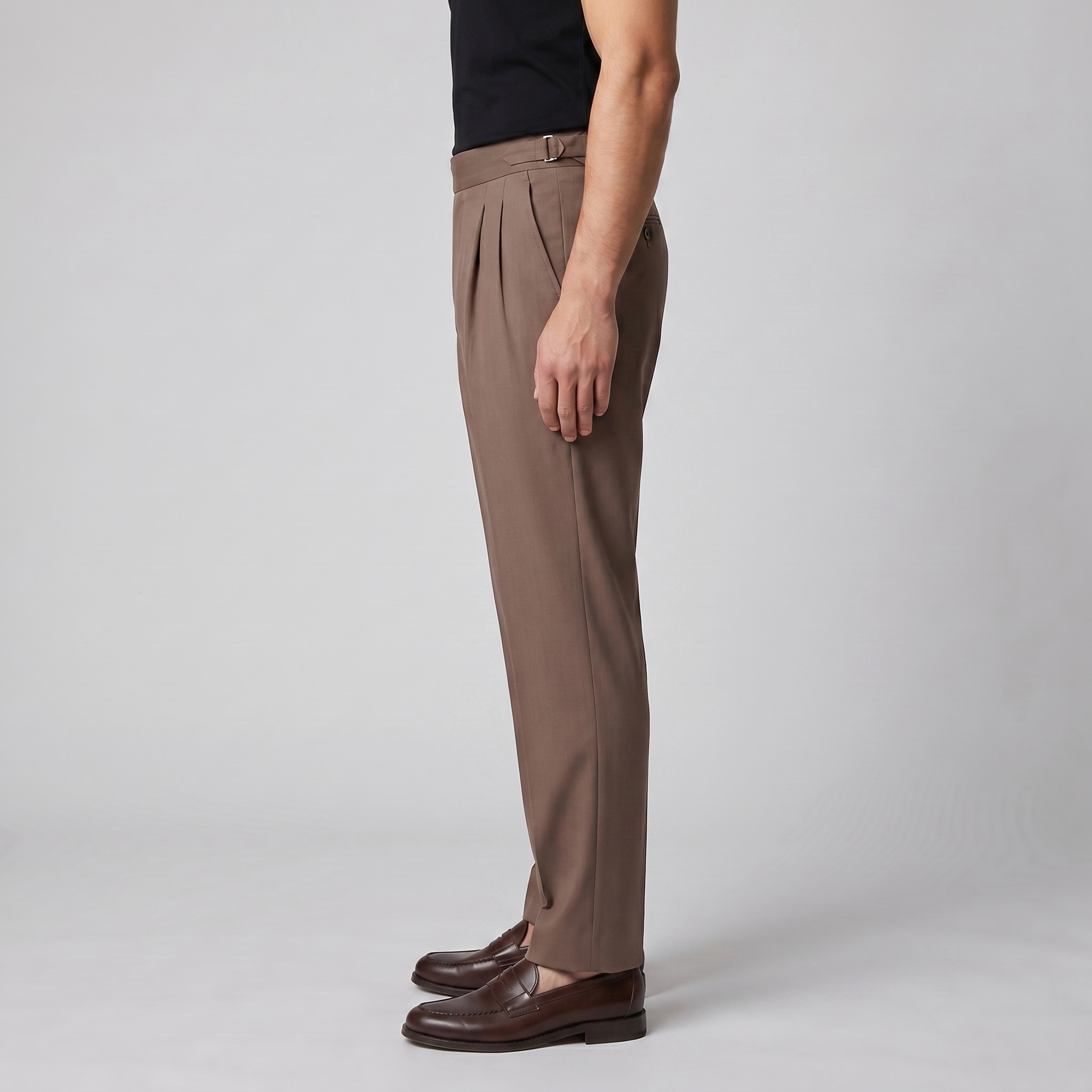 Herren Formale Hose Mit Hohem Bund Und Maßgeschneiderte Passform