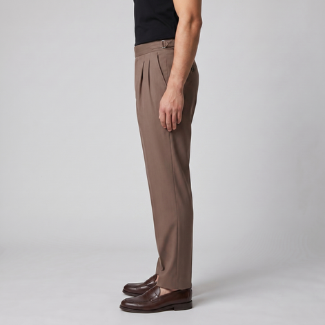 Herren Formale Hose Mit Hohem Bund Und Maßgeschneiderte Passform