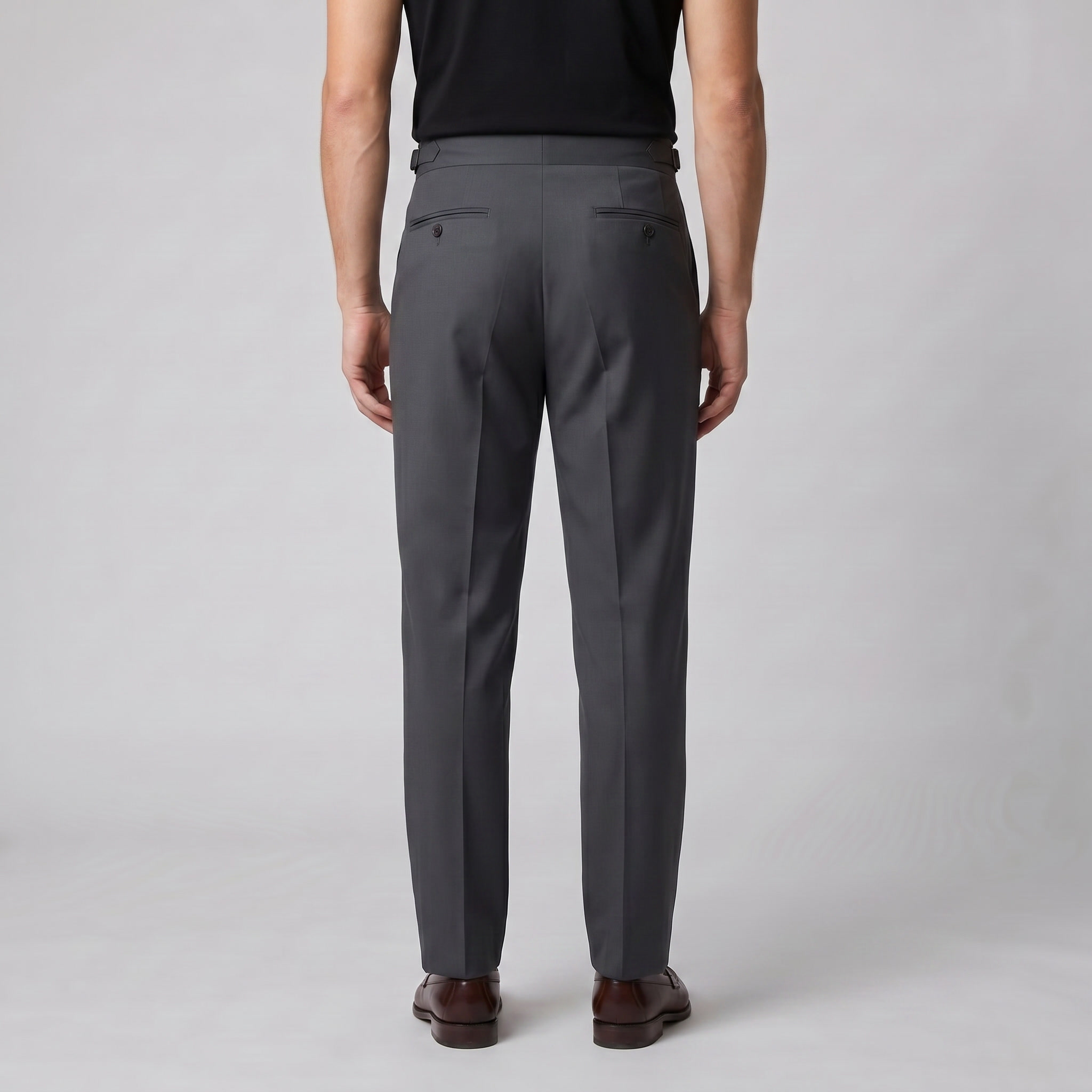 Herren Formale Hose Mit Hohem Bund Und Maßgeschneiderte Passform