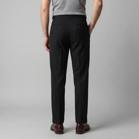 Herren Formale Hose Mit Hohem Bund Und Maßgeschneiderte Passform