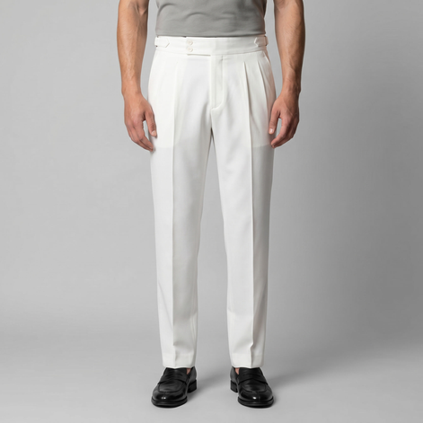 Herren Formale Hose Mit Hohem Bund Und Maßgeschneiderte Passform