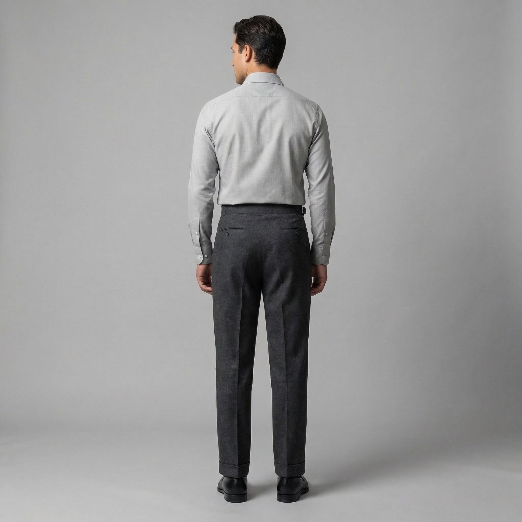 Herren Hochtaillierte Gerade Geschnittene Hose
