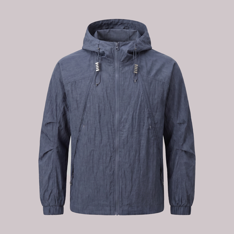 Herren Leichte Kapuzen Windbreaker Jacke