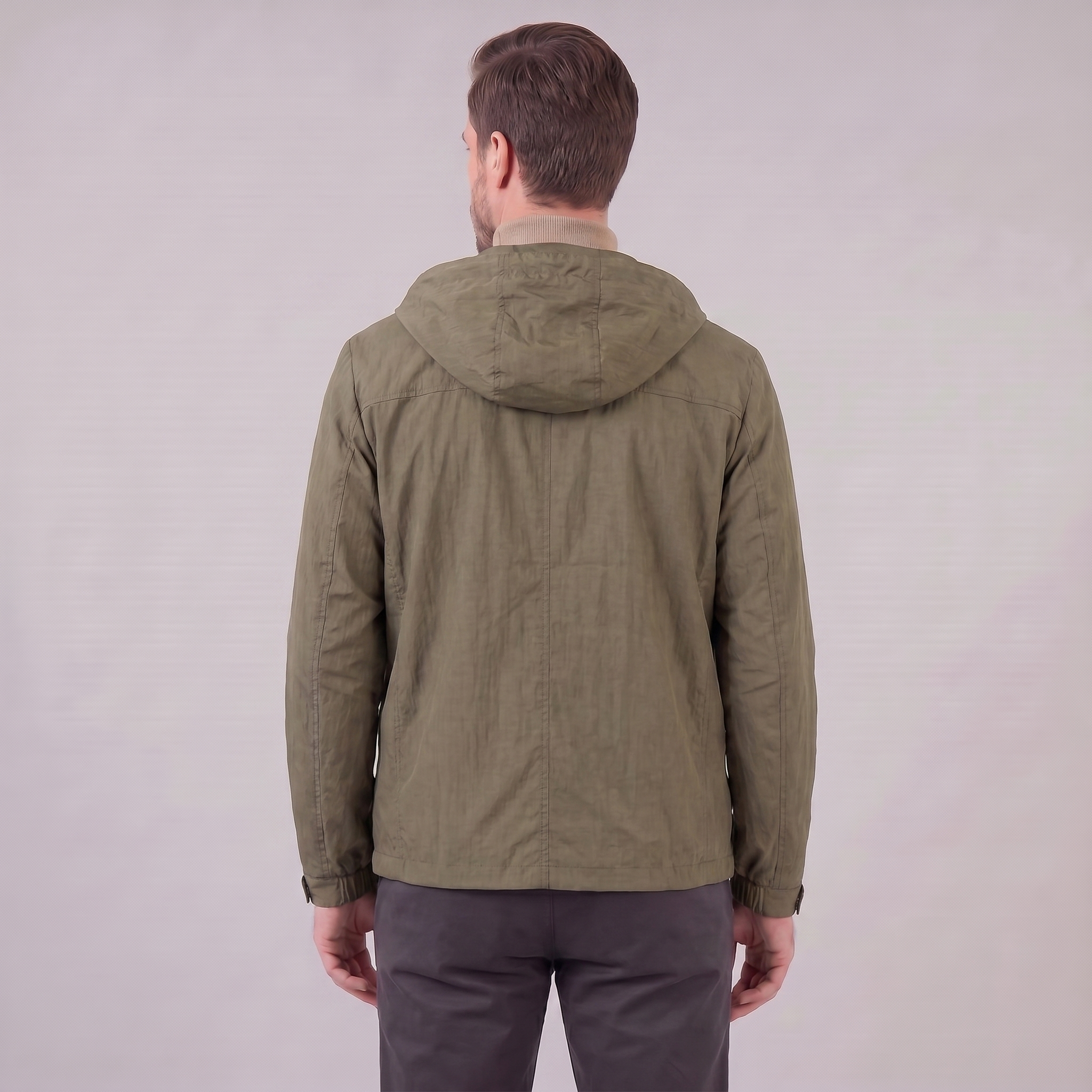 Herren Leichte Kapuzen Windbreaker Jacke