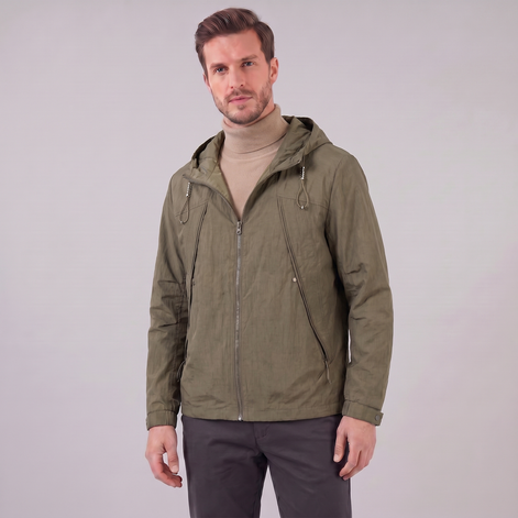 Herren Leichte Kapuzen Windbreaker Jacke