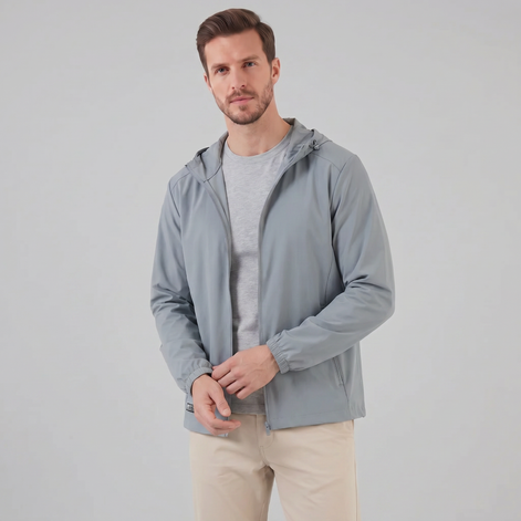 Herren Softshelljacke mit Kapuze