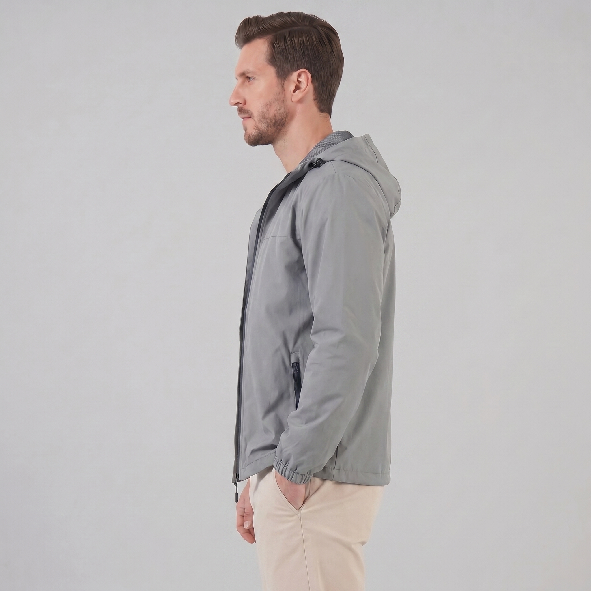 Herren Kapuzen Windbreaker Jacke