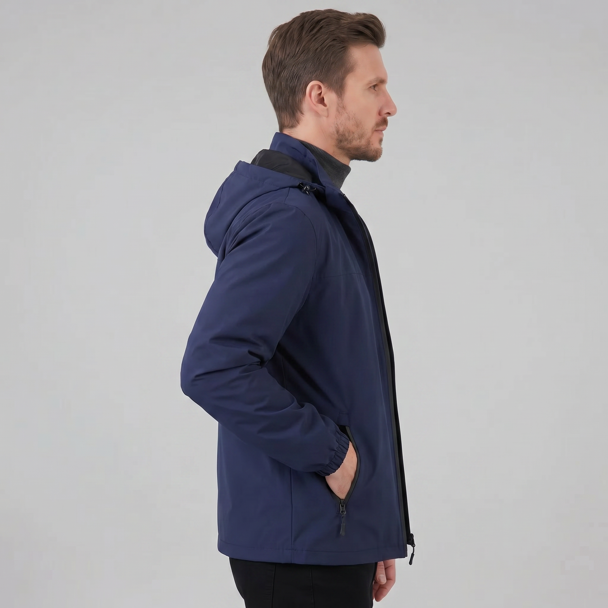 Herren Kapuzen Windbreaker Jacke