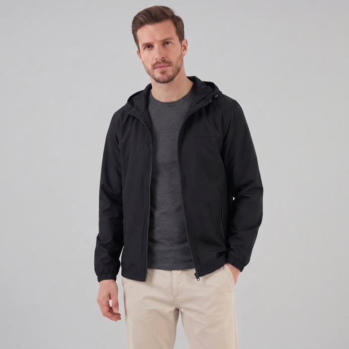 Herren Kapuzen Windbreaker Jacke