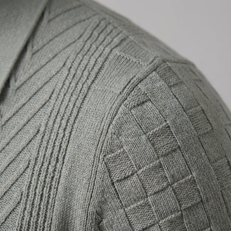 Herren Jacquard Polohemd