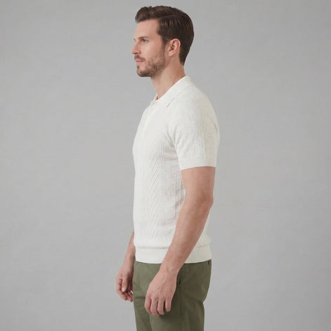 Herren Jacquard Polohemd