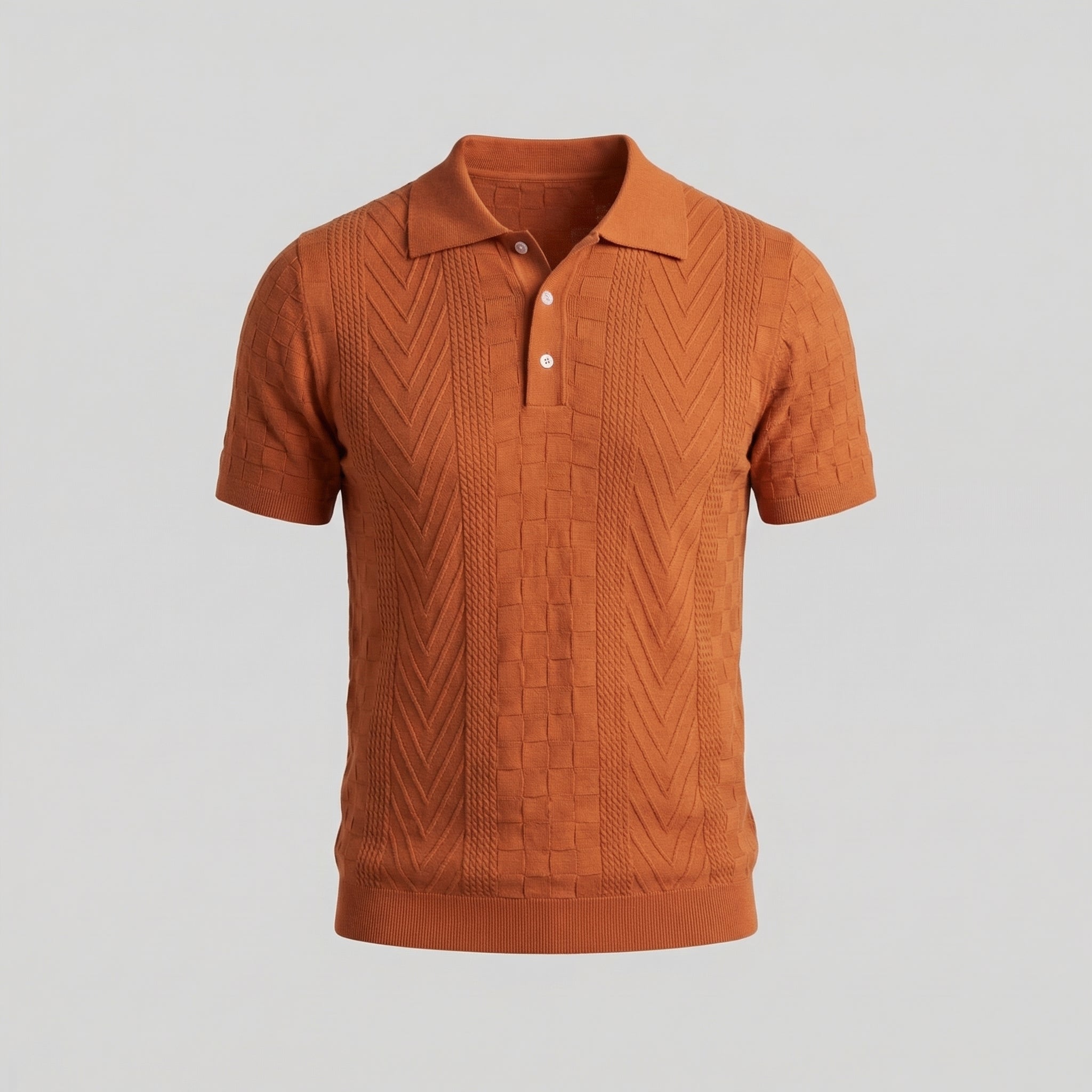 Herren Jacquard Polohemd