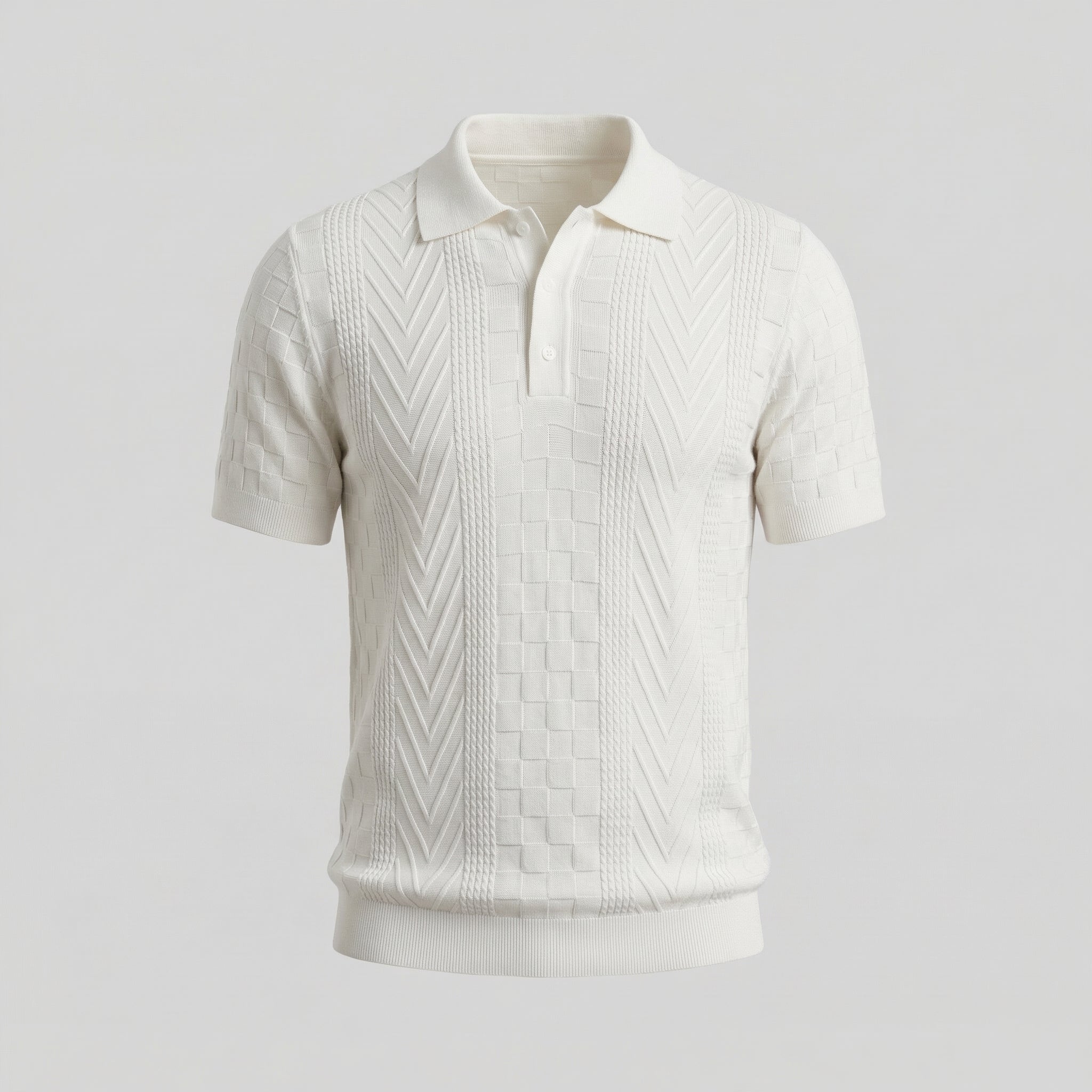 Herren Jacquard Polohemd
