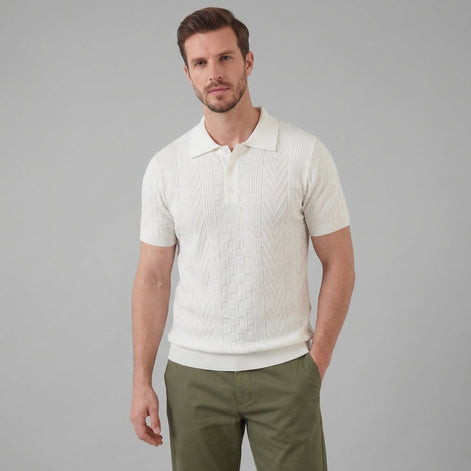 Herren Jacquard Polohemd