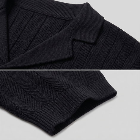 Herren Strickhemd Mit Knöpfen