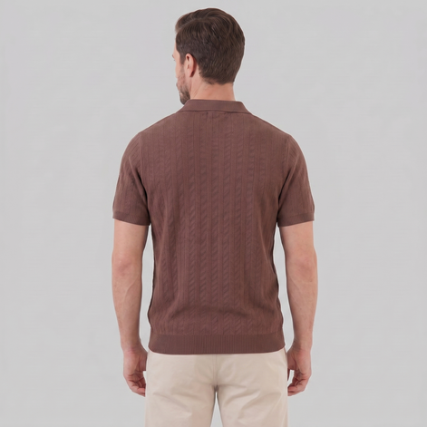 Herren Strickhemd Mit Knöpfen