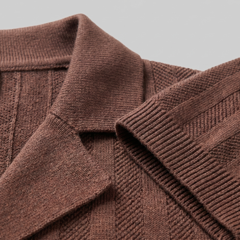Herren Strickhemd Mit Knöpfen