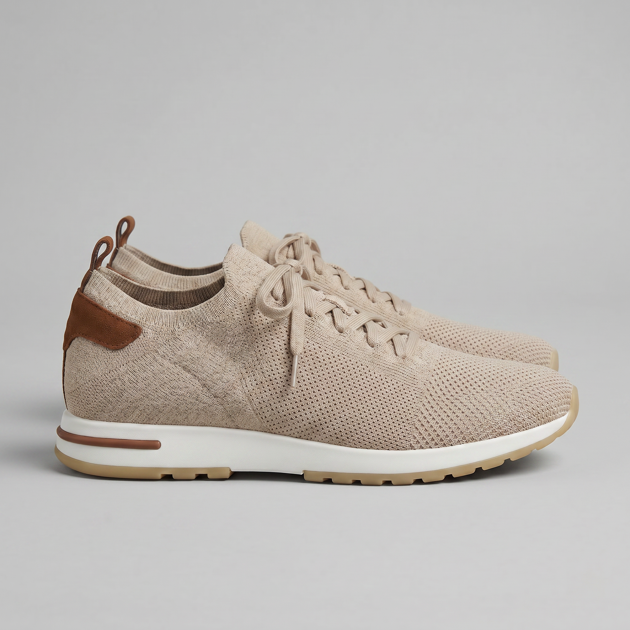 Herren Strickleder Schnürschuhe