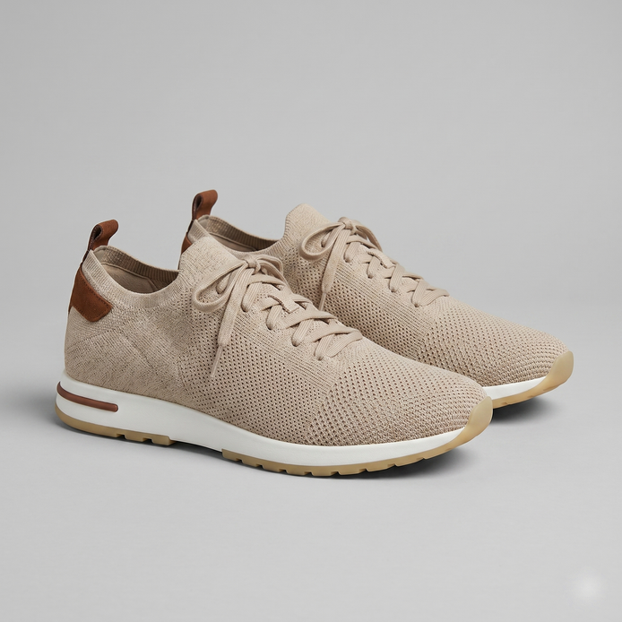 Herren Strickleder Schnürschuhe