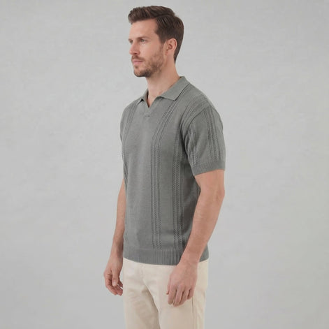 Herren Strick Polohemd