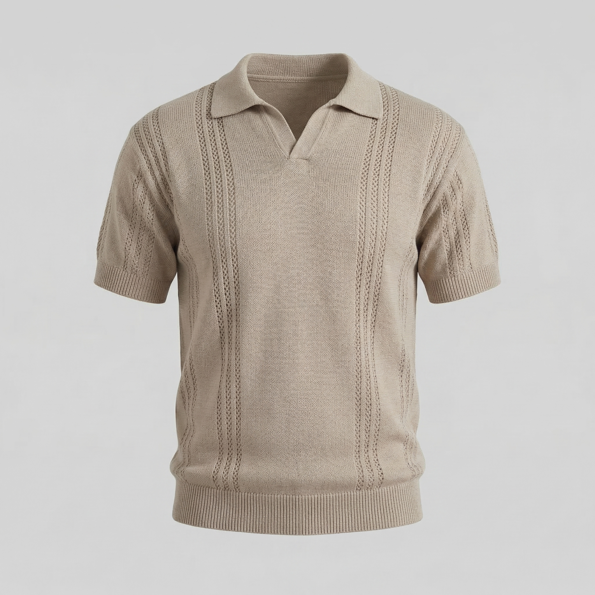 Herren Strick Polohemd
