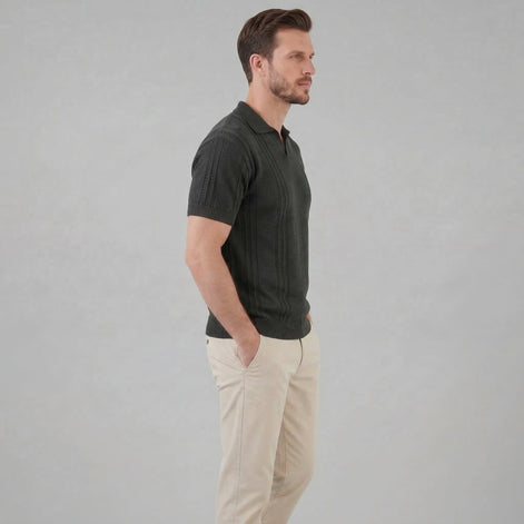 Herren Strick Polohemd