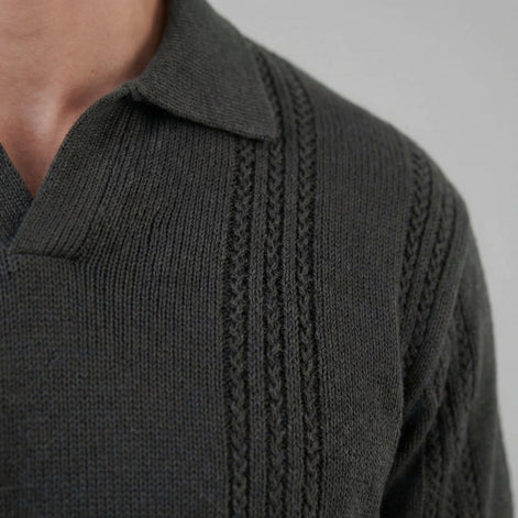 Herren Strick Polohemd