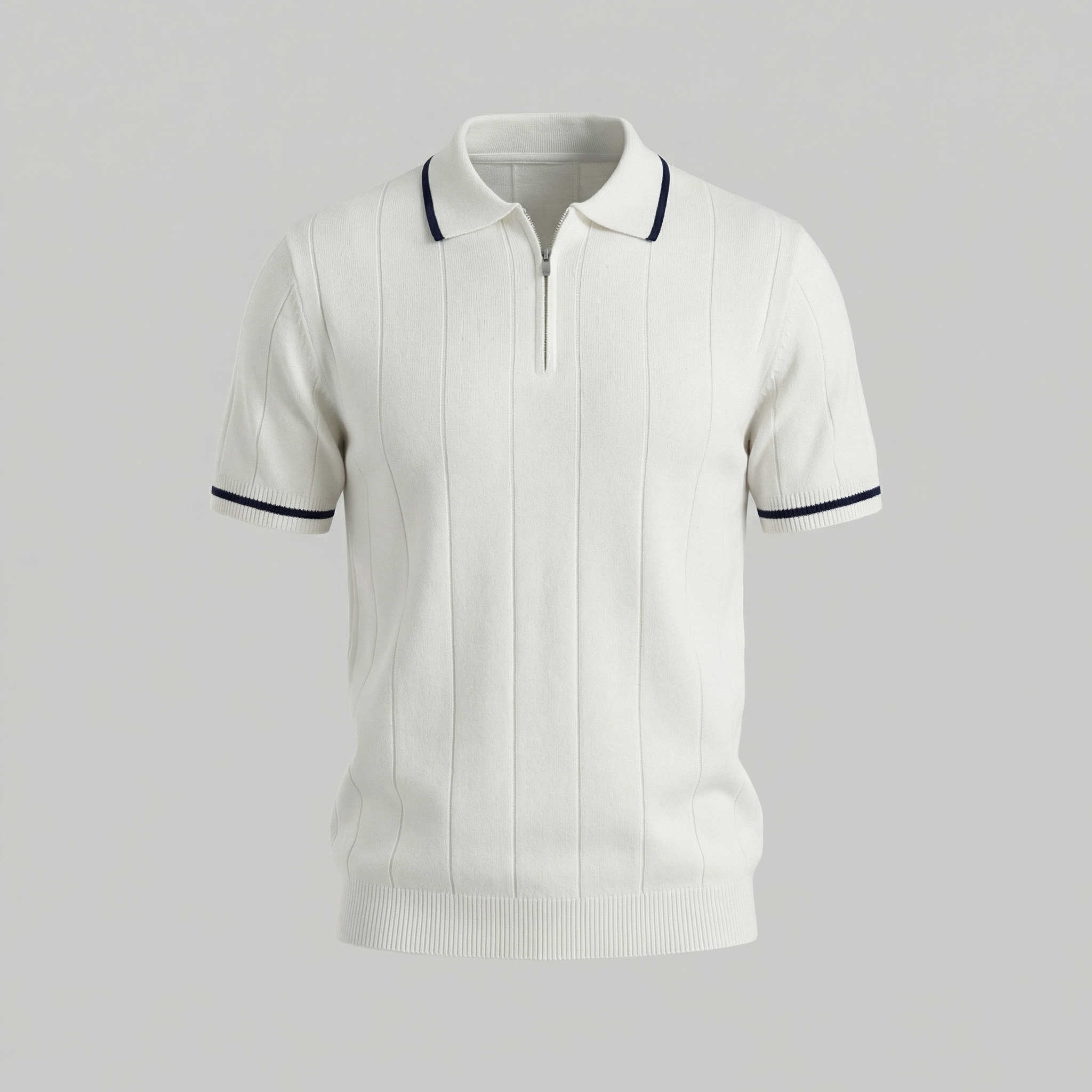 Herren Strick Poloshirt Mit Retro Akzenten