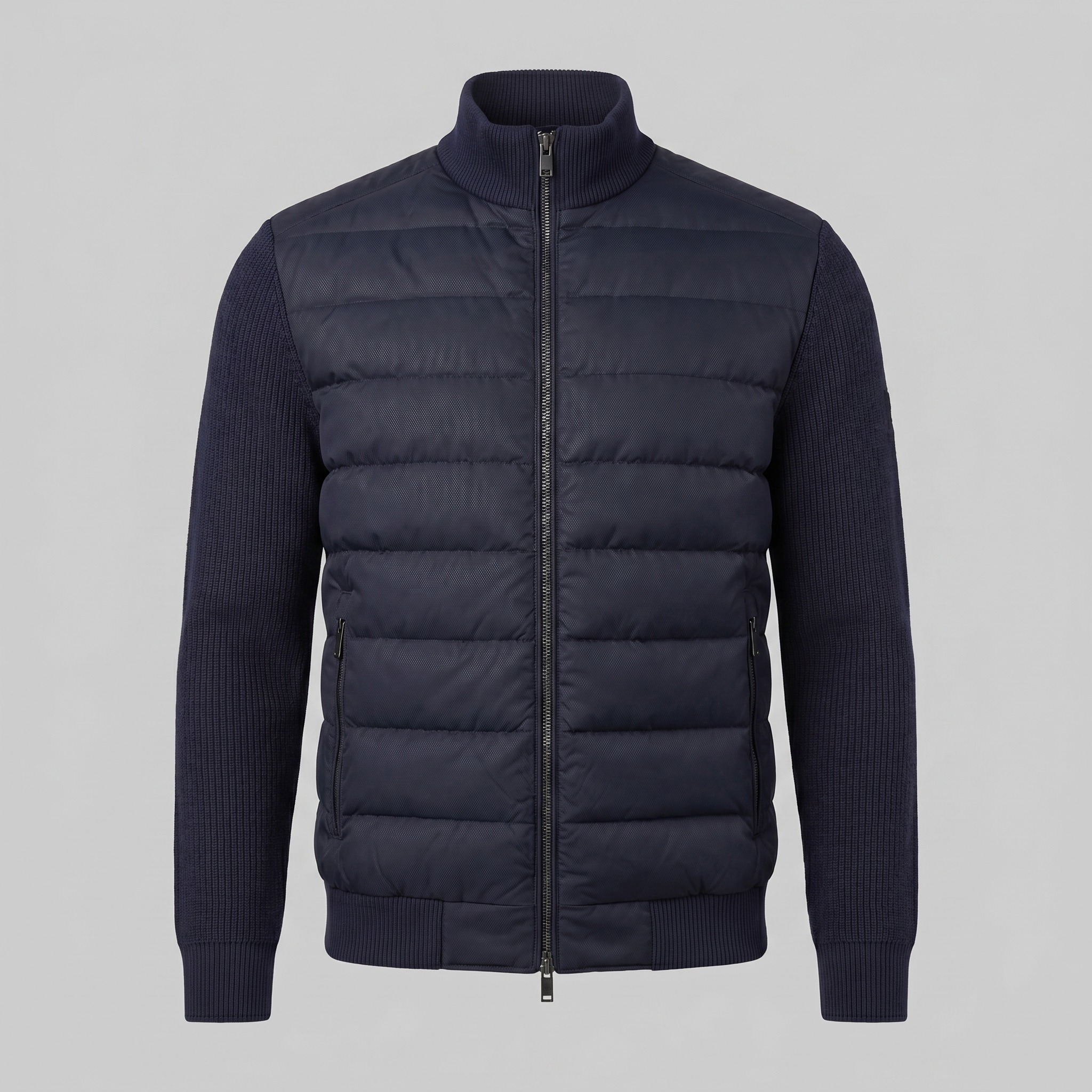 Herren Daunenjacke Mit Strickärmeln