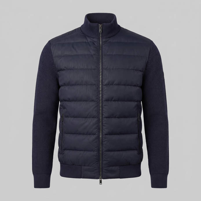 Herren Daunenjacke Mit Strickärmeln