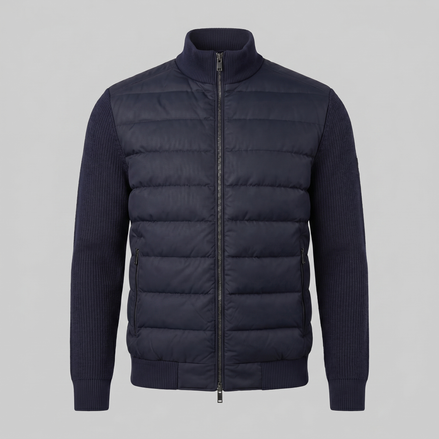 Herren Daunenjacke Mit Strickärmeln