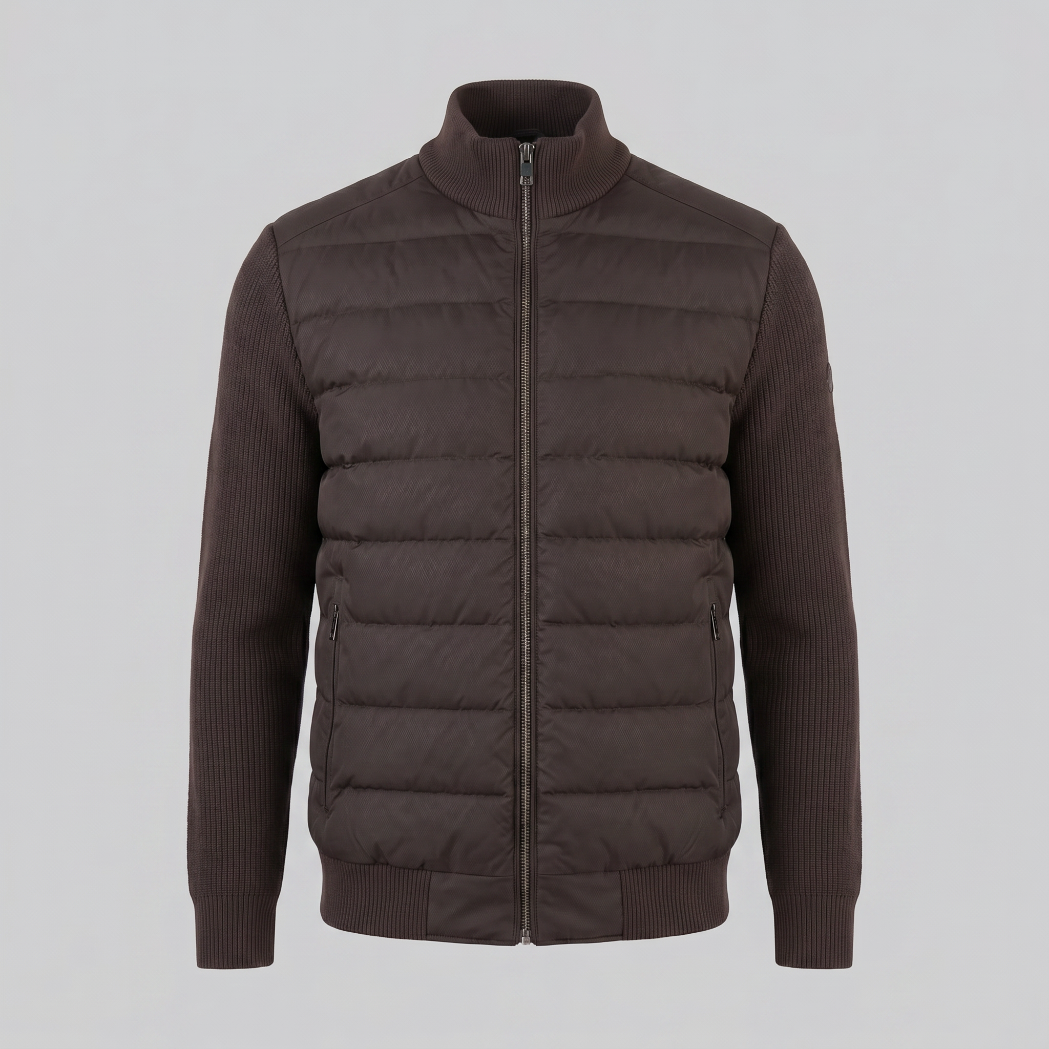 Herren Daunenjacke Mit Strickärmeln