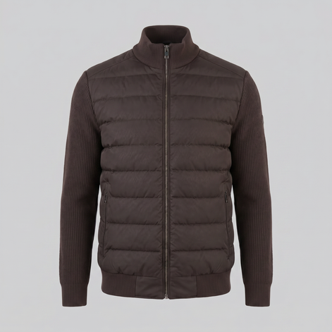 Herren Daunenjacke Mit Strickärmeln