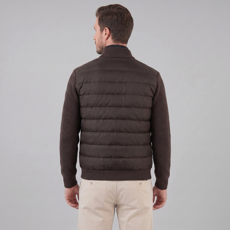 Herren Daunenjacke Mit Strickärmeln