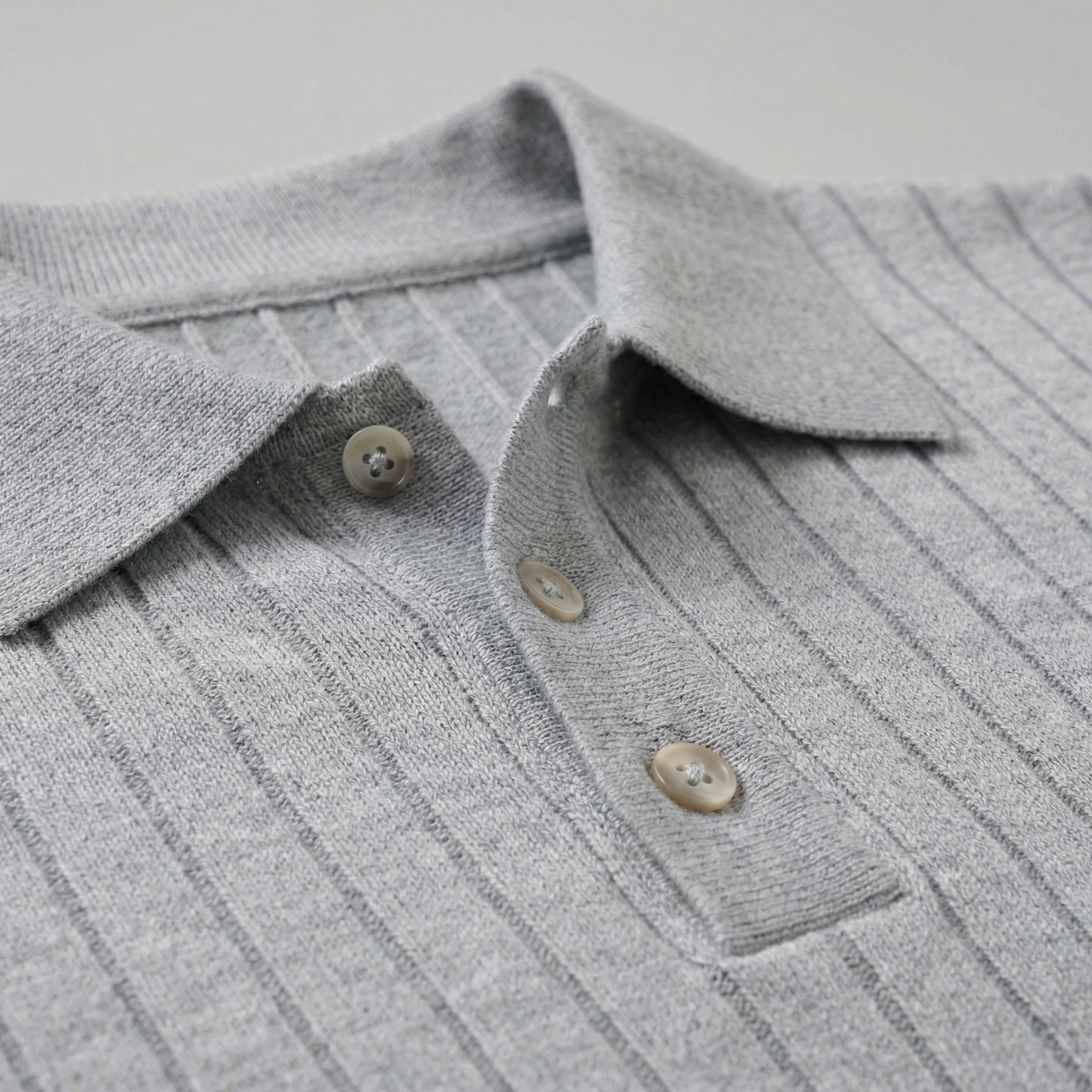 Herren Strick Polo Mit Streifen