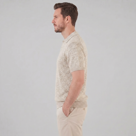 Herren Gestricktes Sommer-Polohemd