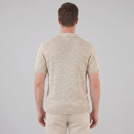 Herren Gestricktes Sommer-Polohemd