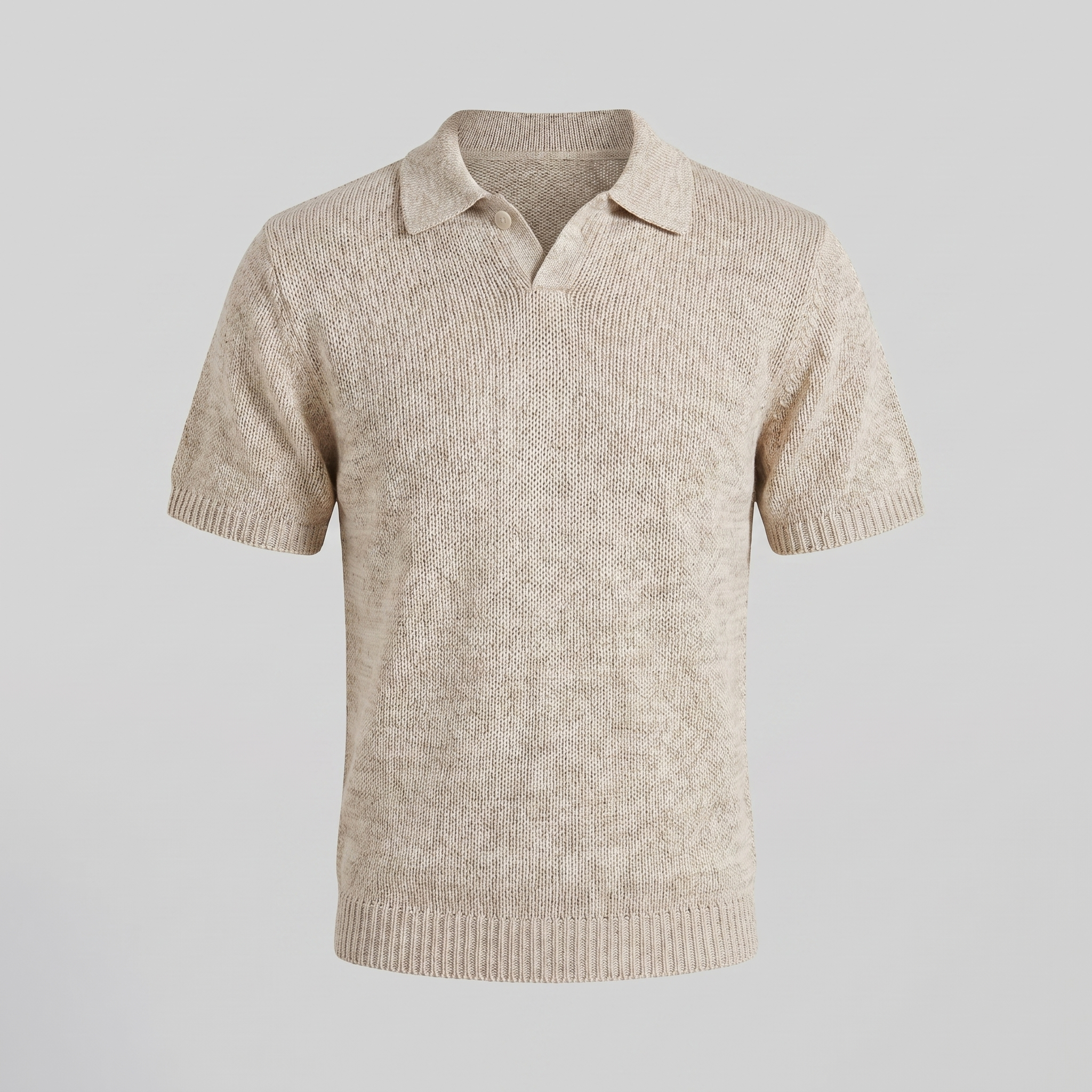 Herren Gestricktes Sommer-Polohemd