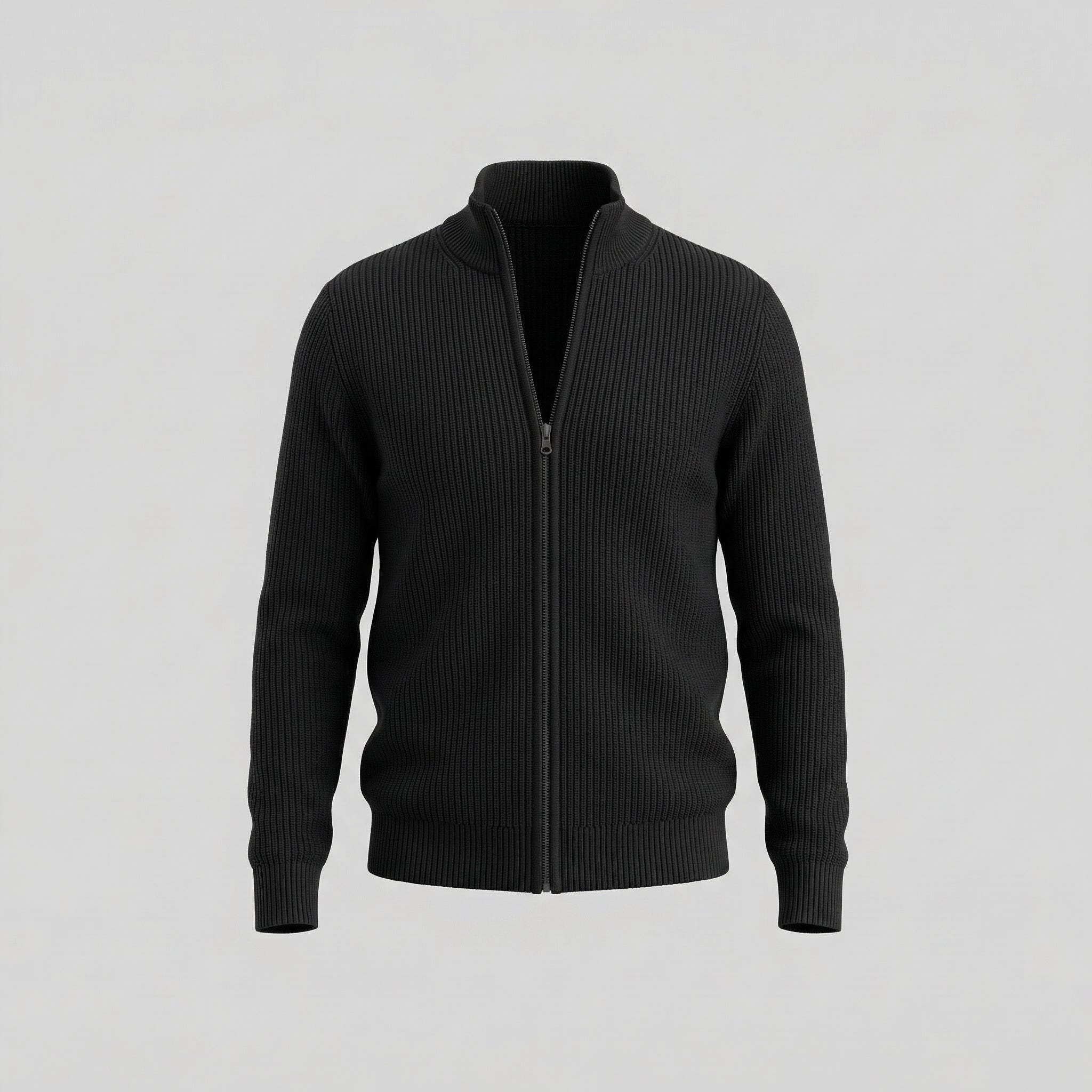 Herren Strickjacke Mit Reißverschluss